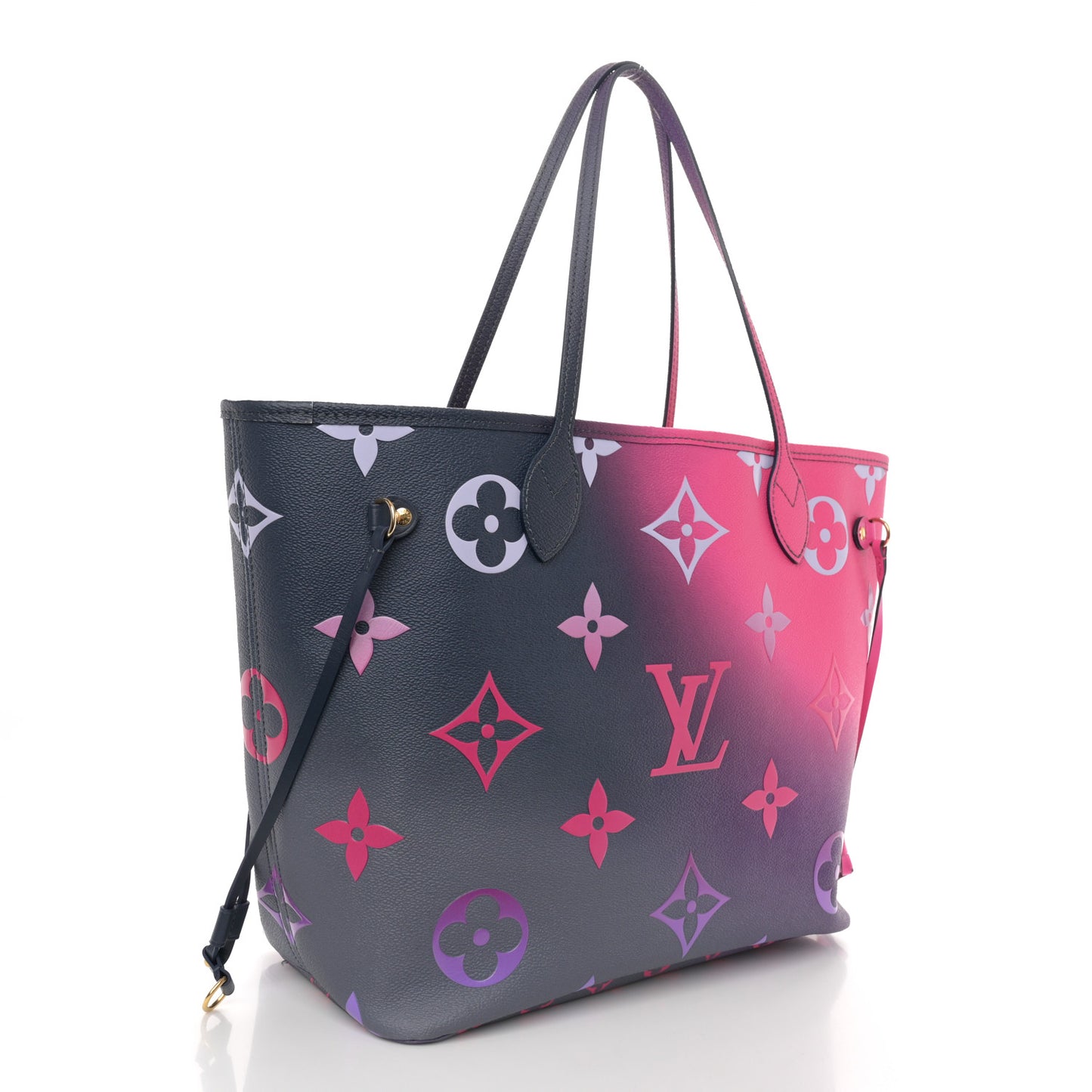 Monogram Giant Spring In The City Neverfull MM Midnight Fuchsia