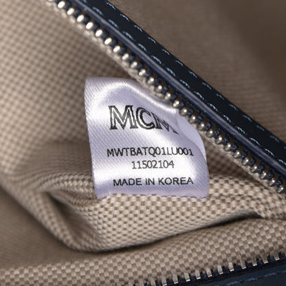 MCM Jacquard Monogram Large Tote Blue 8 of 10
