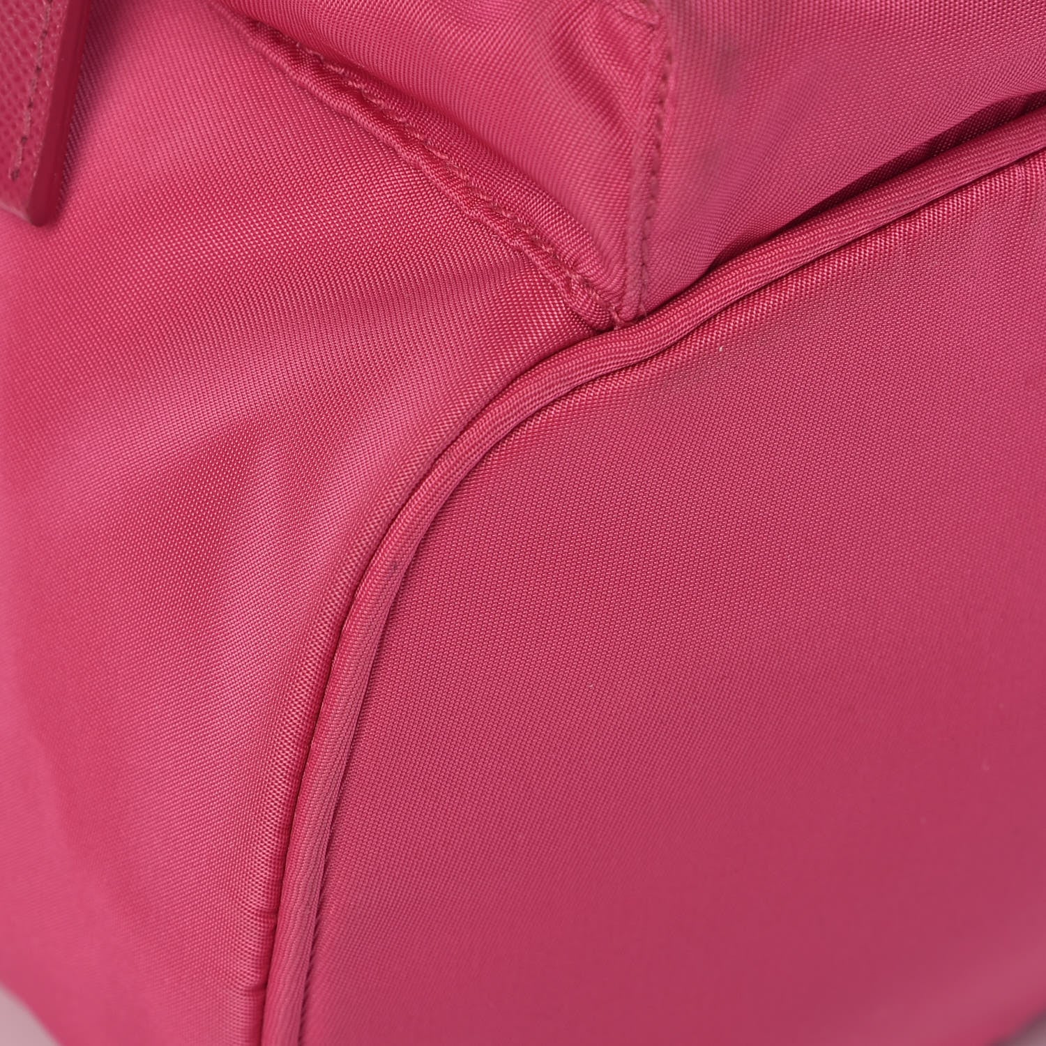 Prada Tessuto Nylon Vela Saffiano Mini Single Snap Buckle Backpack Fuxia 11 of 14