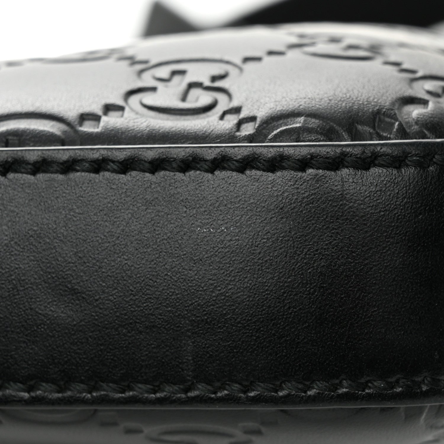 Gucci Guccissima Signature Small Messenger Bag Black 13 of 13