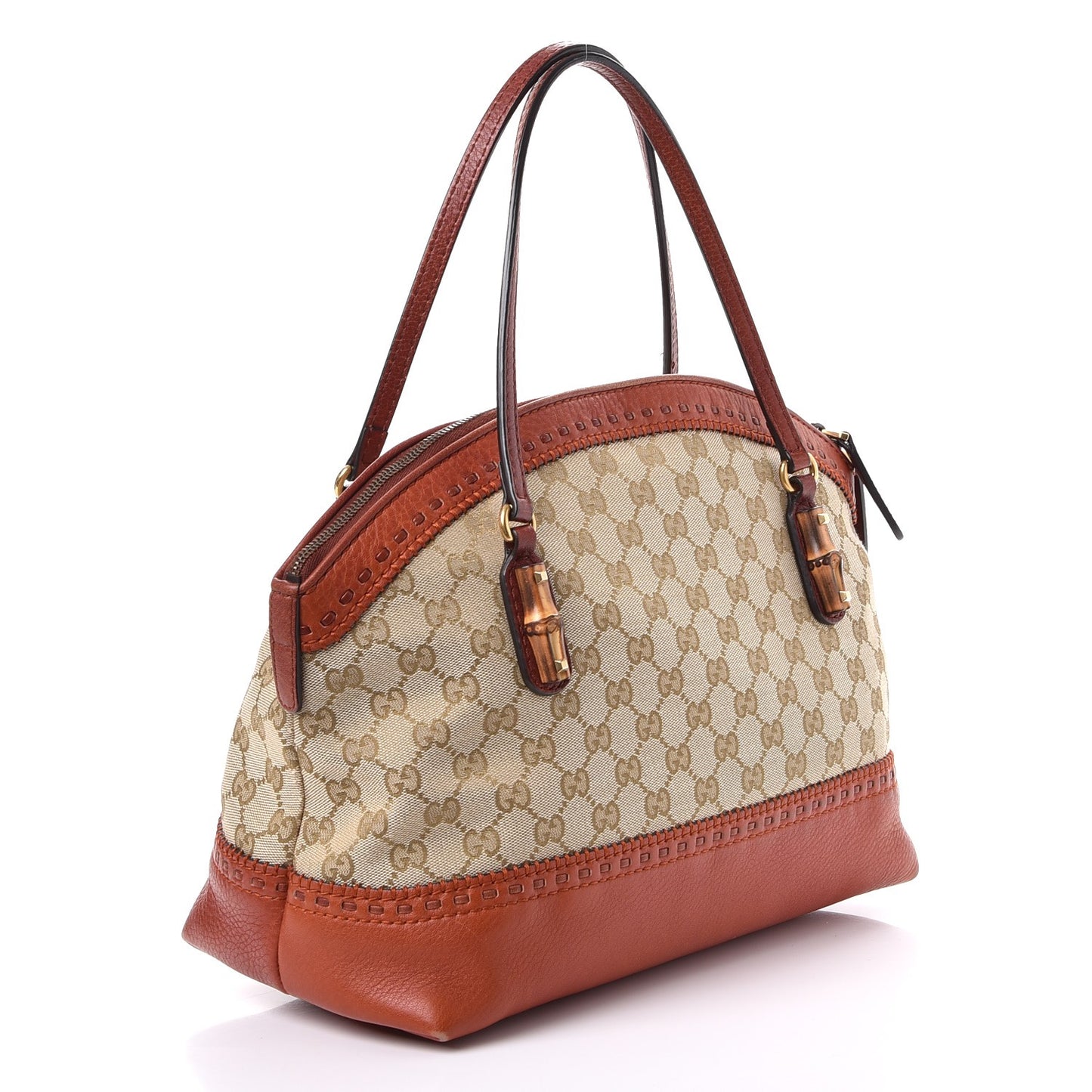 Monogram Laidback Crafty Dome Satchel Orange