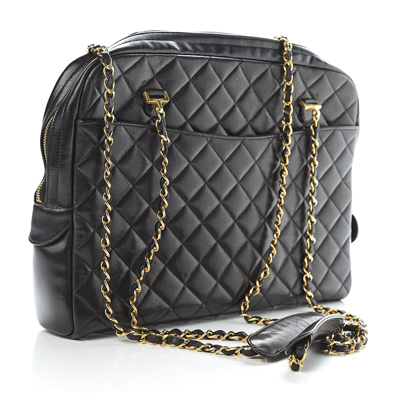 Chanel Lambskin Quilted Shoulder Bag Black 3 of 12
