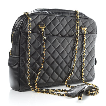 Chanel Lambskin Quilted Shoulder Bag Black 3 of 12