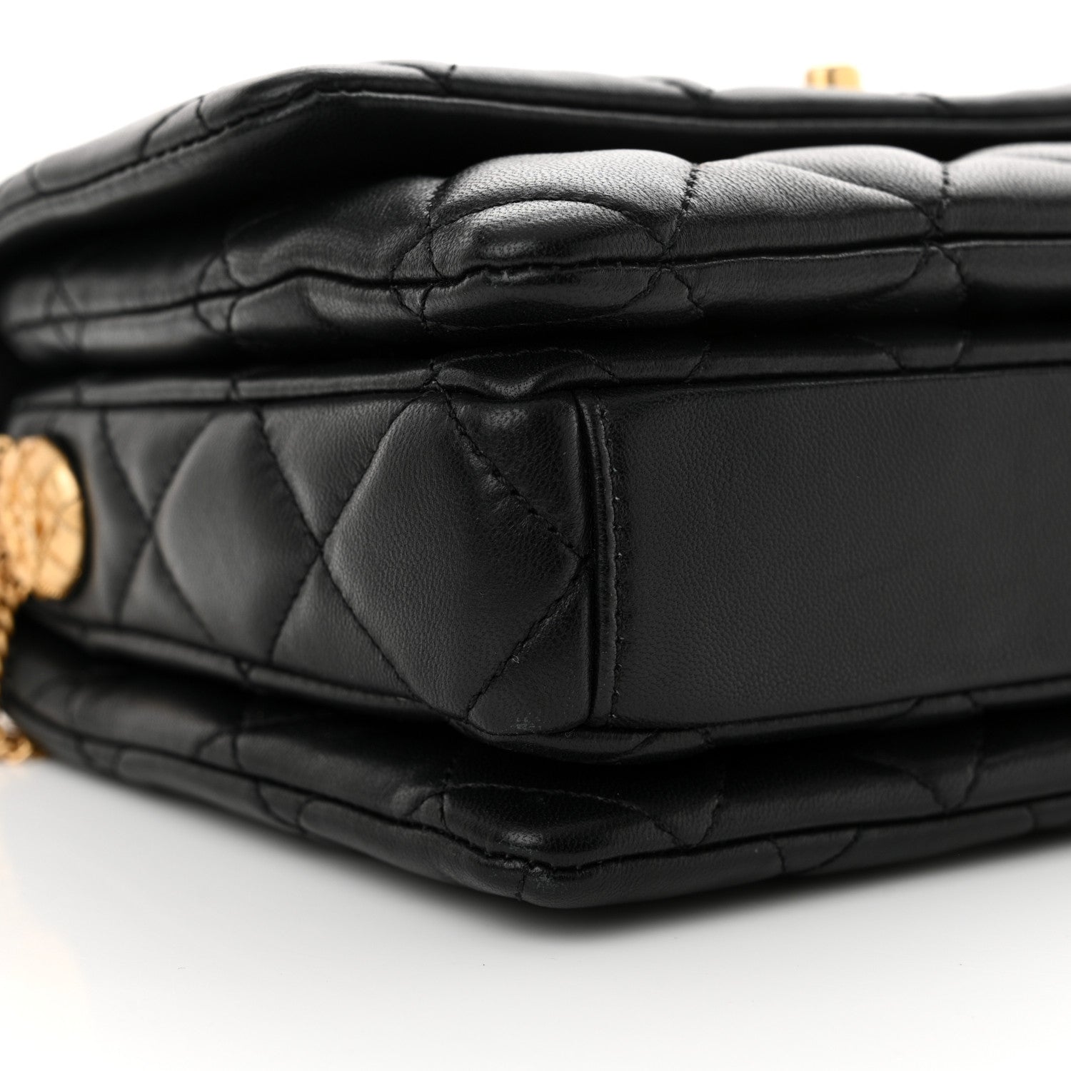 Chanel Lambskin Quilted Mini Medallion Multi Chain Flap Black 9 of 10