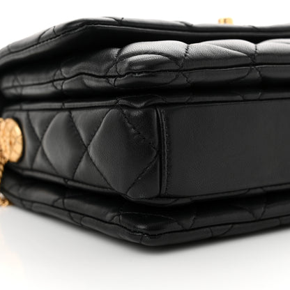Chanel Lambskin Quilted Mini Medallion Multi Chain Flap Black 9 of 10