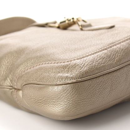 Gucci Metallic Pebbled Calfskin Medium New Jackie Shoulder Bag Gold 6 of 10
