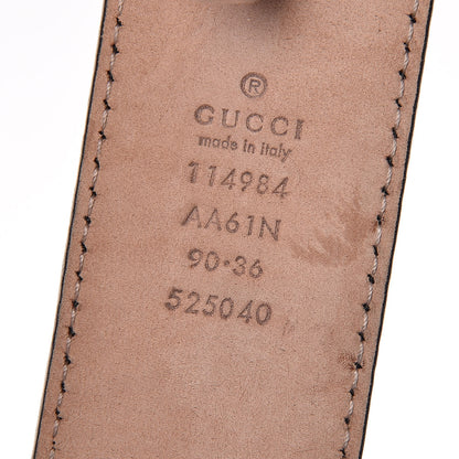 Gucci Guccissima Interlocking G Belt 90 36 Black 4 of 8