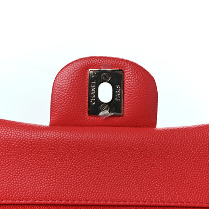 Chanel Caviar Quilted Small Double Flap Red 7 of 14