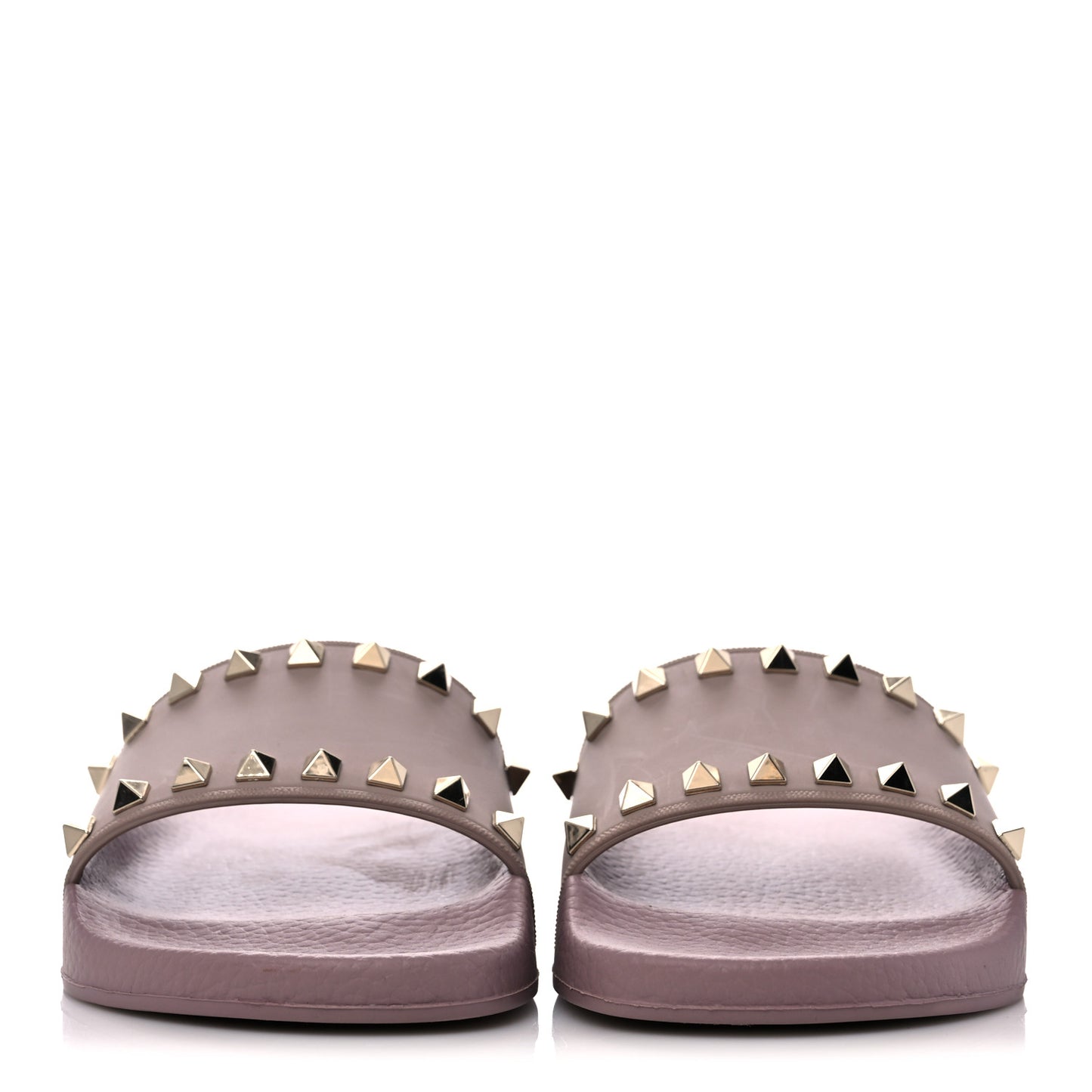 Rubber Rockstud Slide Sandals 39 Poudre