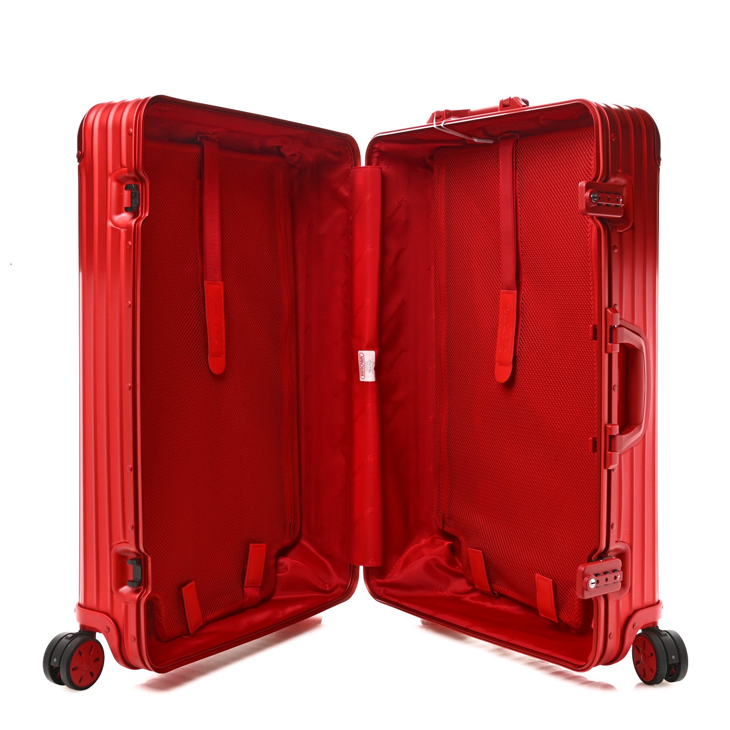 Rimowa X SUPREME Matte Polycarbonate Topas Multiwheel 82L Red 4 of 9