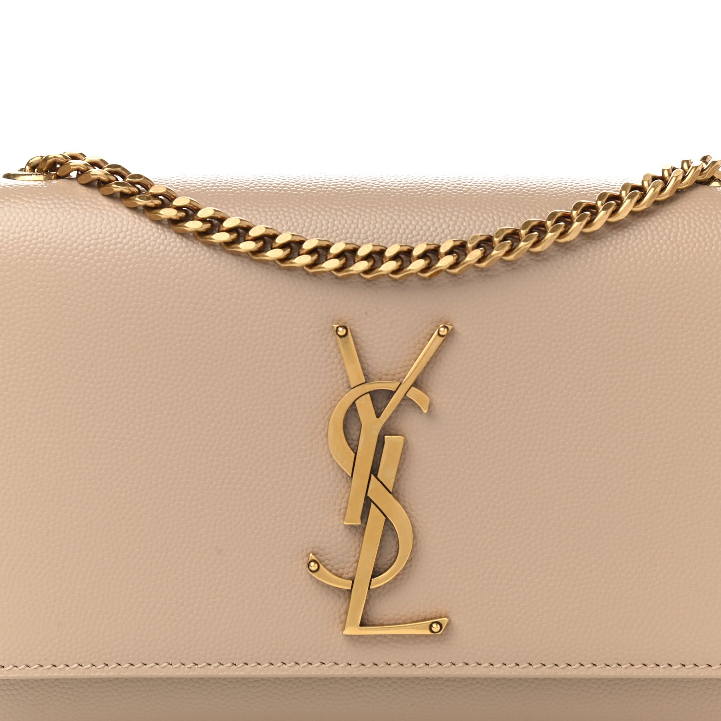 Grain De Poudre Small Monogram Kate Satchel Dark Beige