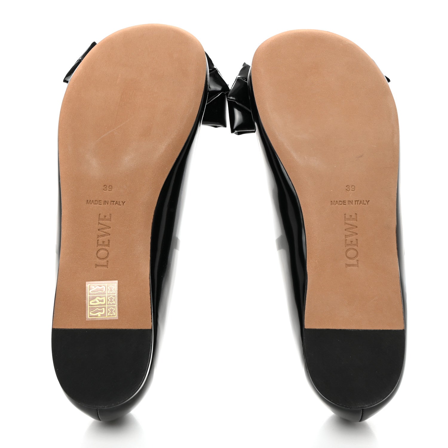 Loewe Puffy Lambskin Padded Bow Ballerina Flats 39 Black 5 of 8