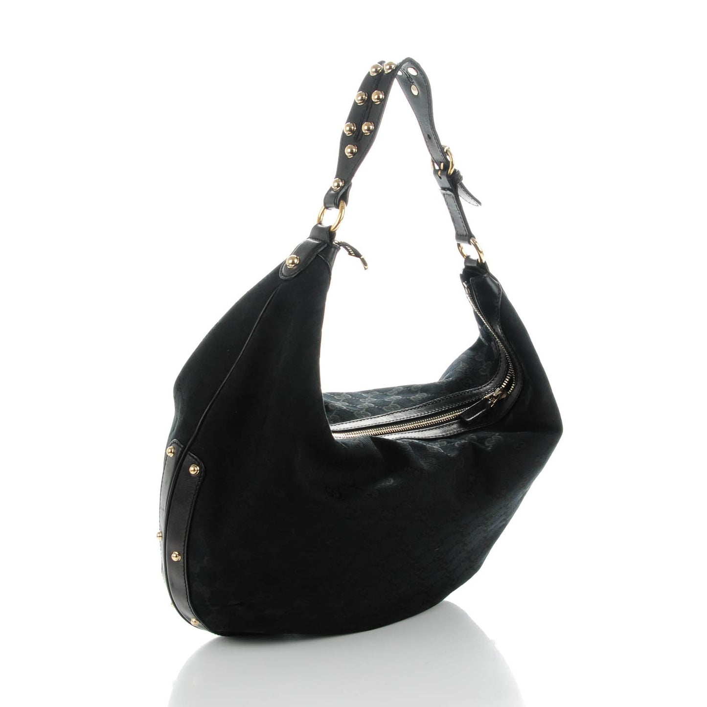 Monogram Biba Studded Hobo Black