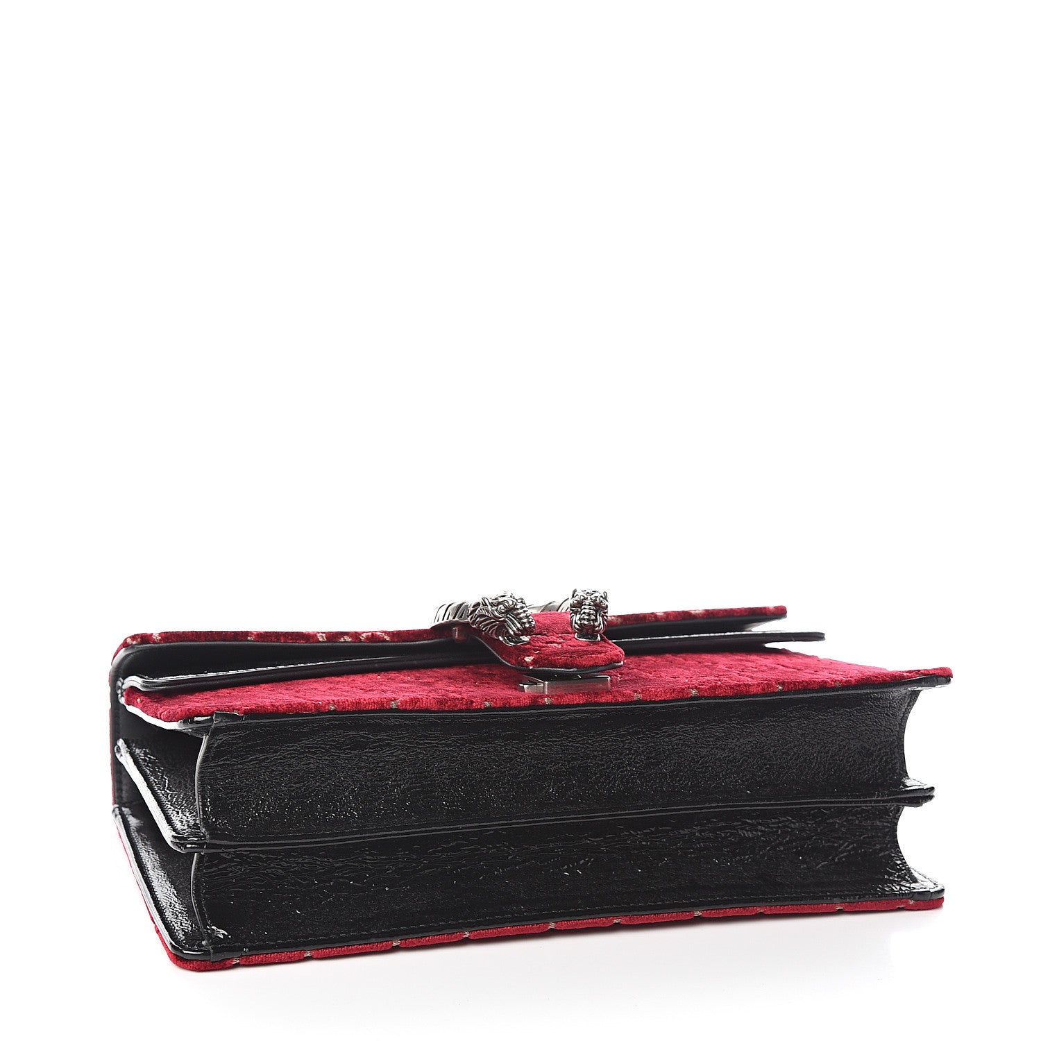 Gucci Velvet Skipper GG Monogram Small Dionysus Shoulder Bag Red Cipria Black 3 of 8
