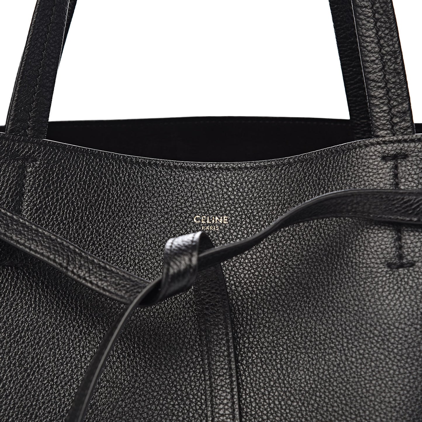 Soft Grained Calfskin Medium Belt Cabas Phantom Black