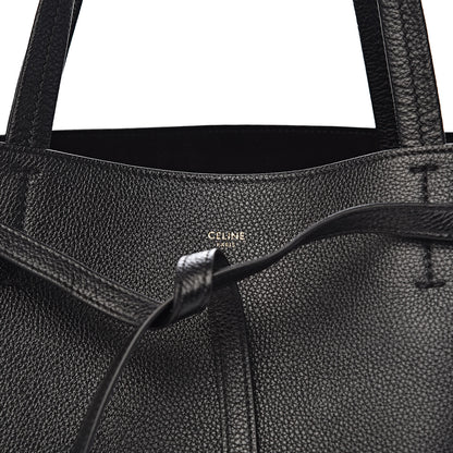 Celine Soft Grained Calfskin Medium Belt Cabas Phantom Black 10 of 10