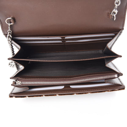 Gucci Velvet GG Monogram Mini Dionysus Chain Wallet Brown 5 of 10