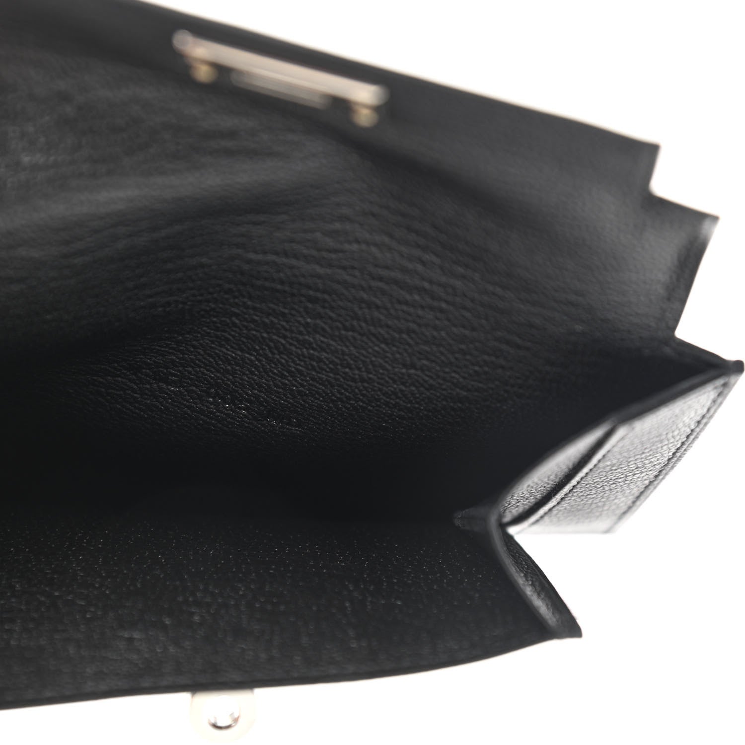 Hermes Chevre Mysore Kelly Pocket Compact Wallet Black 5 of 7