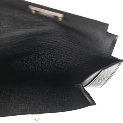 Hermes Chevre Mysore Kelly Pocket Compact Wallet Black 5 of 7