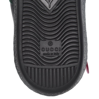 Gucci Calfskin Ayers Web Mens New Ace Stripe High Top Sneakers 7 Black 9 of 10