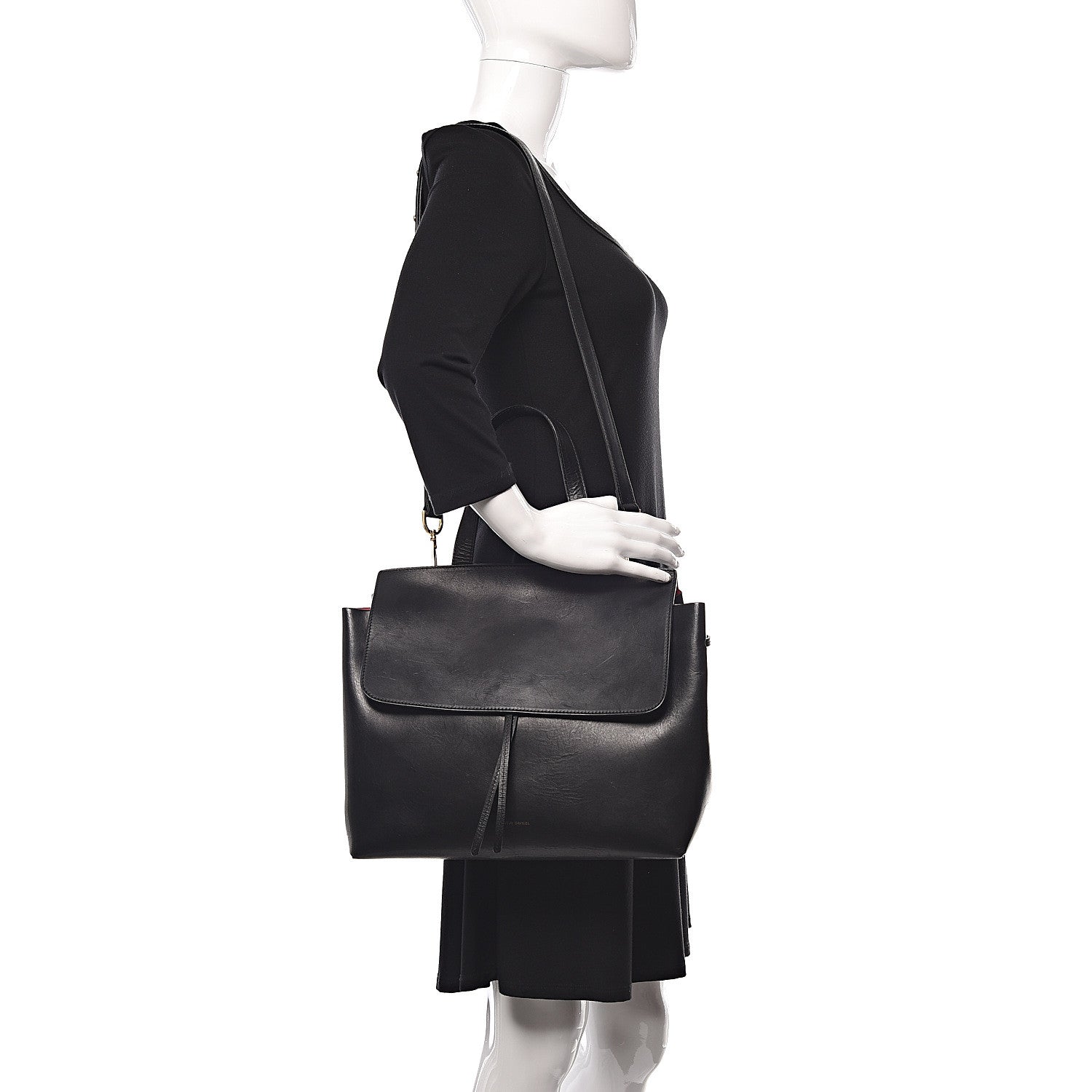 Mansur Gavriel Calfskin Lady Bag Black Flamma 2 of 12