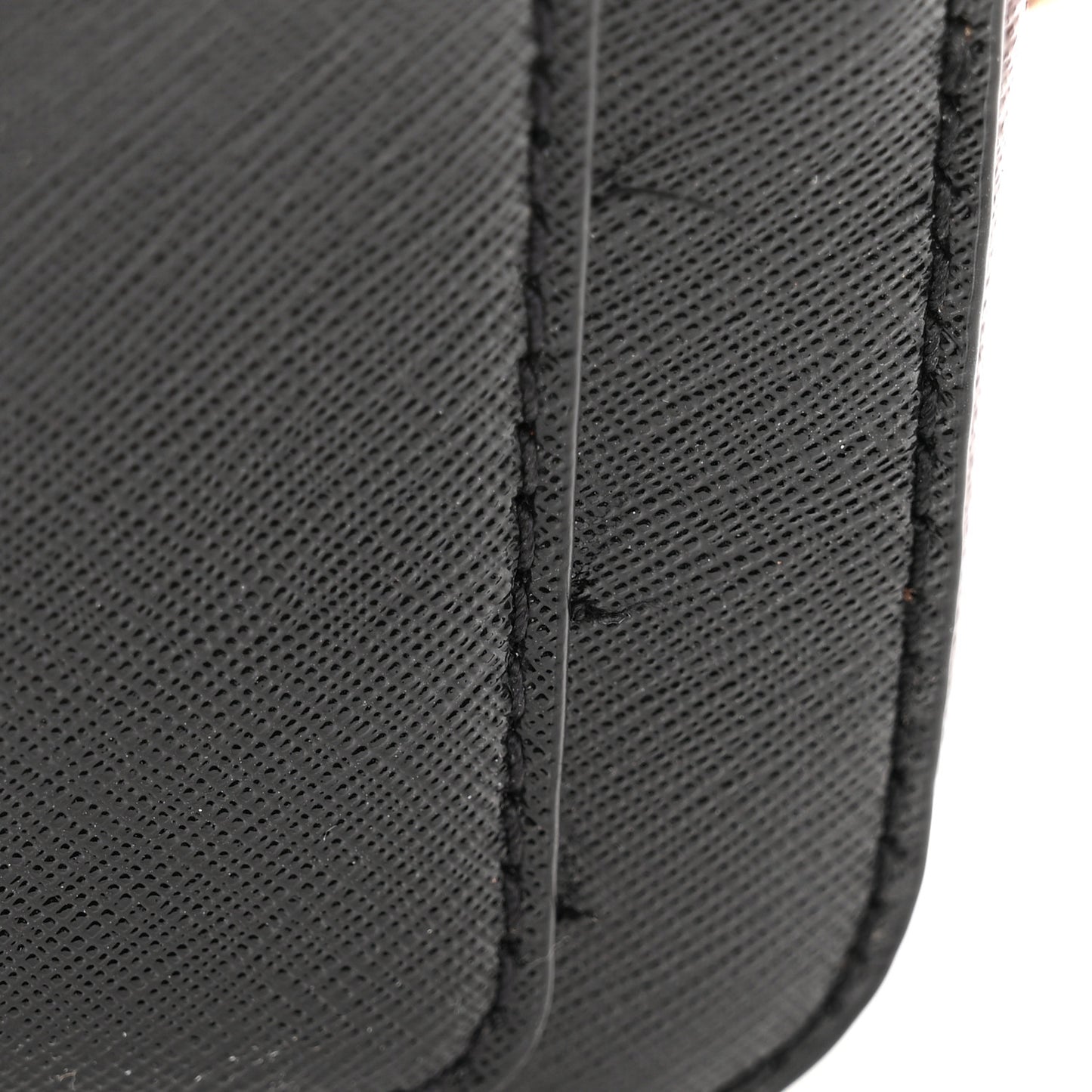 Saffiano Snapshot Camera Bag Black Red Multi