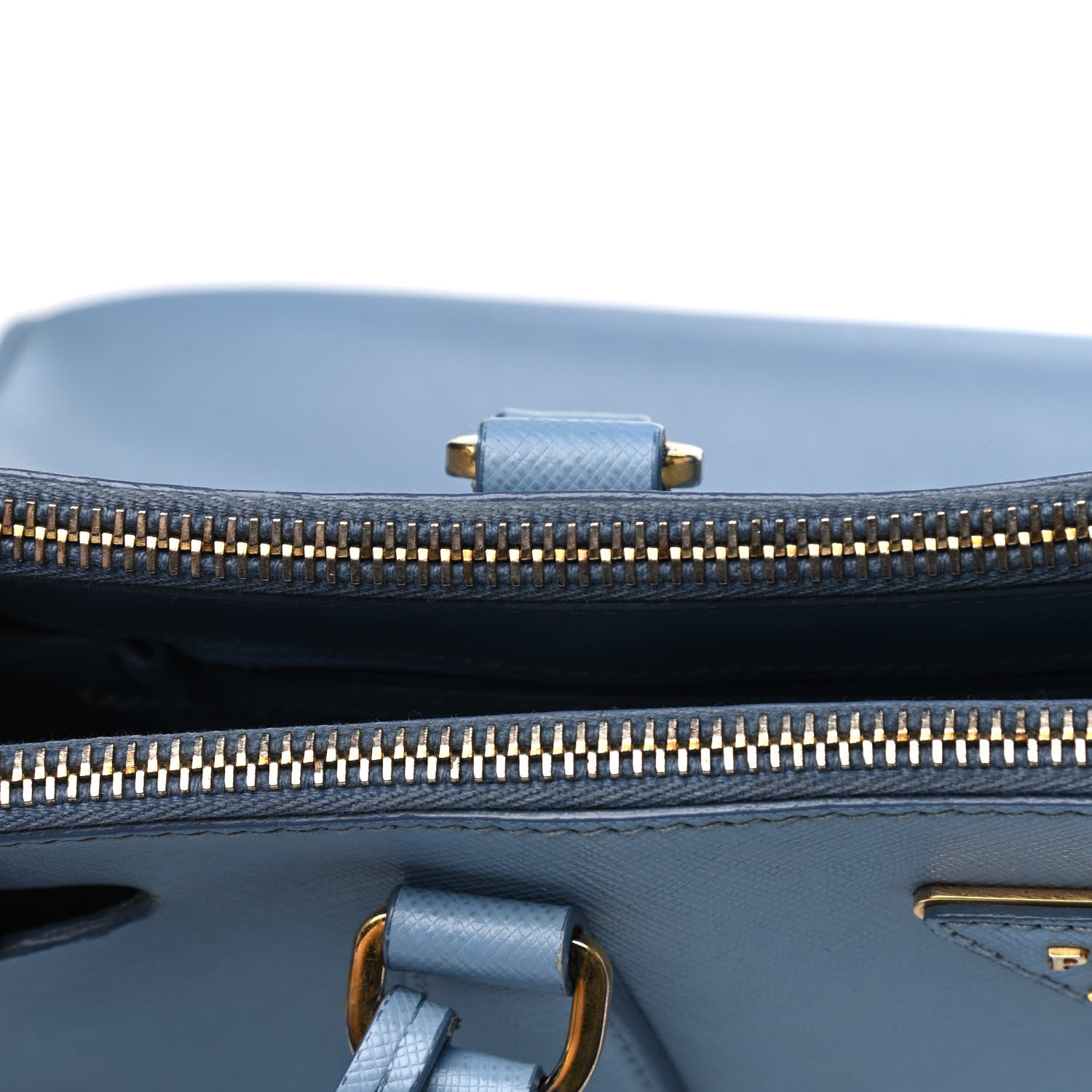 Prada Saffiano Medium Galleria Double Zip Tote Aviazione 10 of 14