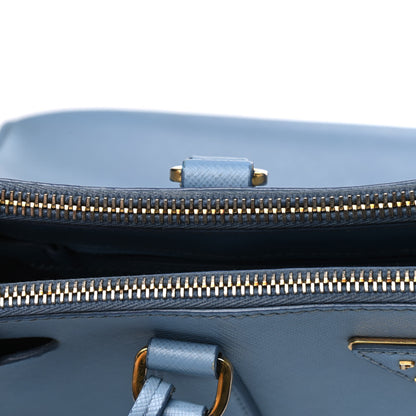 Prada Saffiano Medium Galleria Double Zip Tote Aviazione 10 of 14