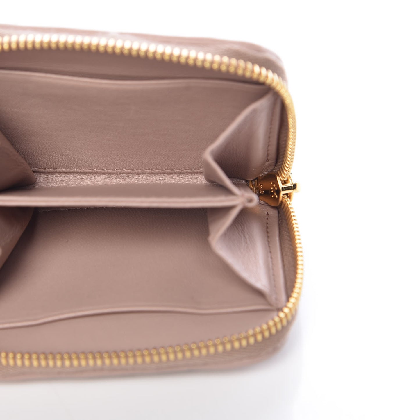 Nappa Matelasse Lux Coin Purse Cammeo