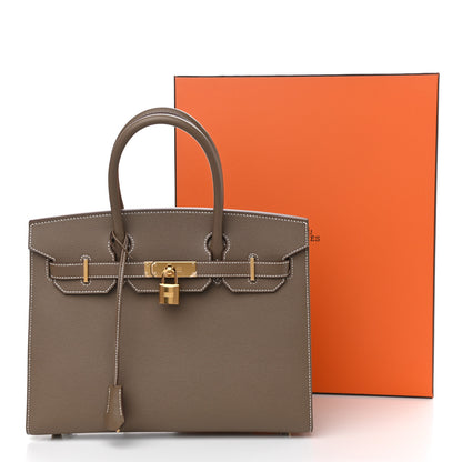 Hermes Epsom Birkin Sellier 30 Etoupe 11 of 12
