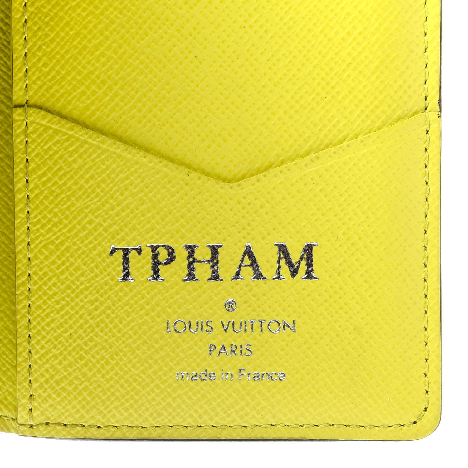 Louis Vuitton Monogram Taiga Pocket Organizer Yellow 5 of 7