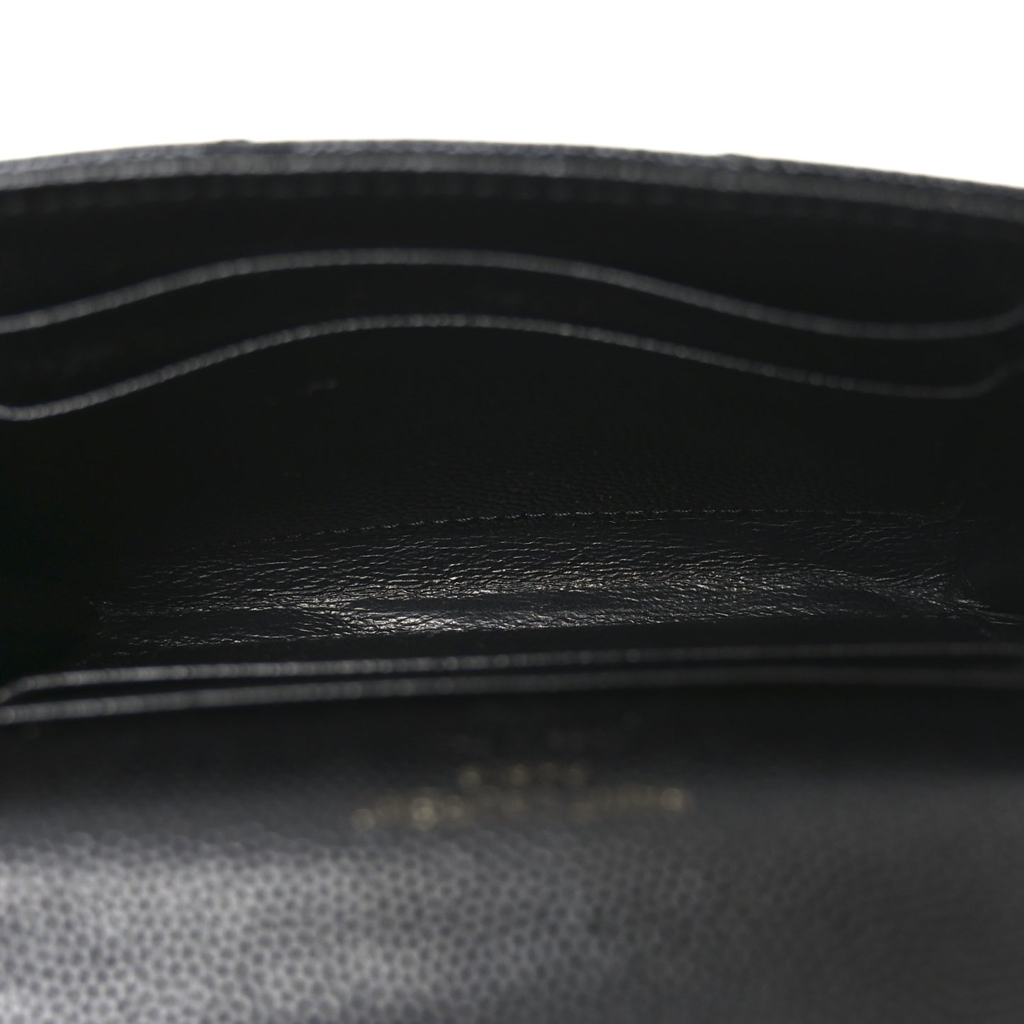Grain De Poudre Matelasse Chevron Small Monogram Envelope Wallet Black