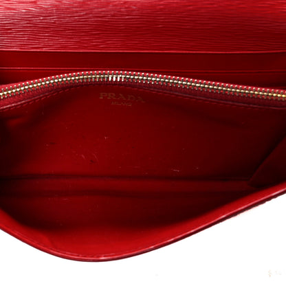Prada Vitello Move Continental Flap Wallet Lacca 6 of 11