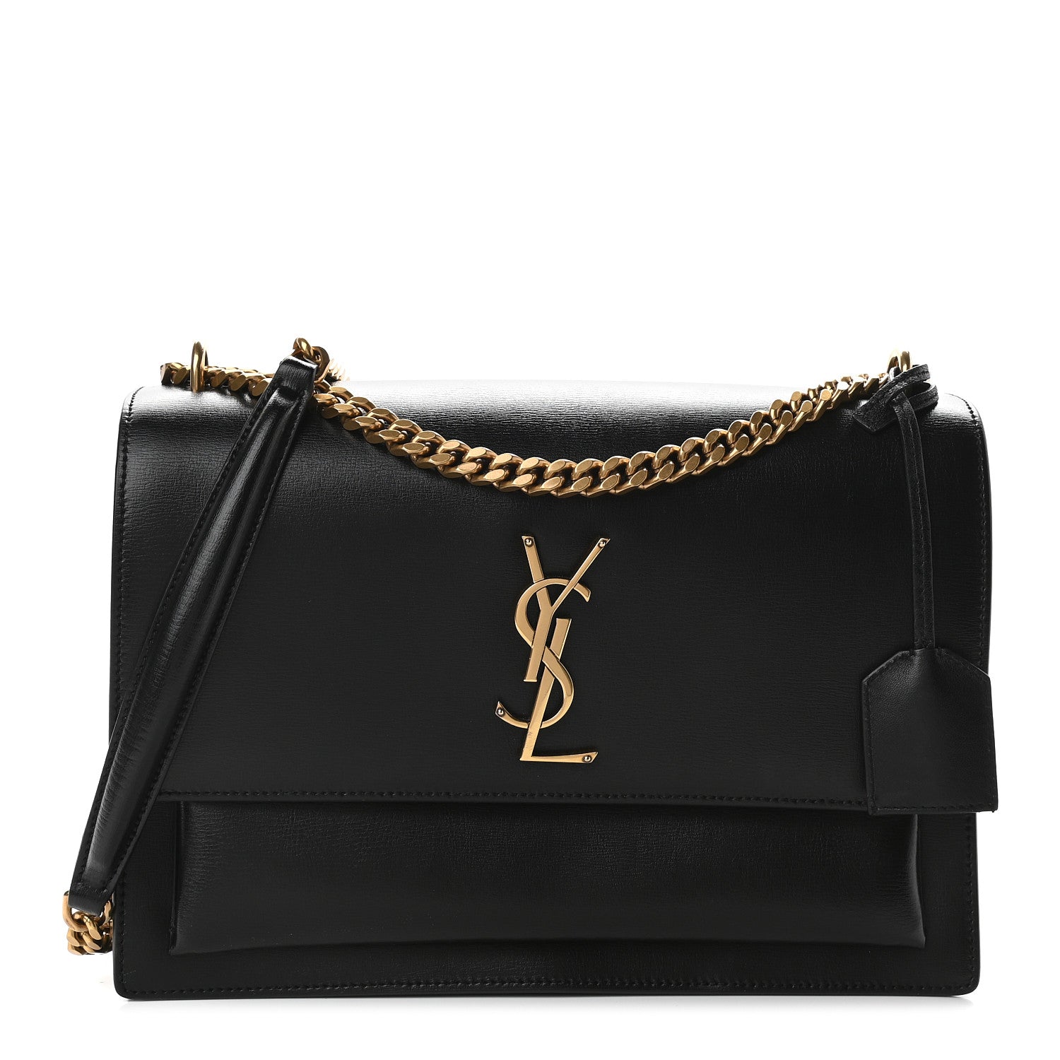 Saint Laurent Calfskin Large Monogram Sunset Black 1 of 8