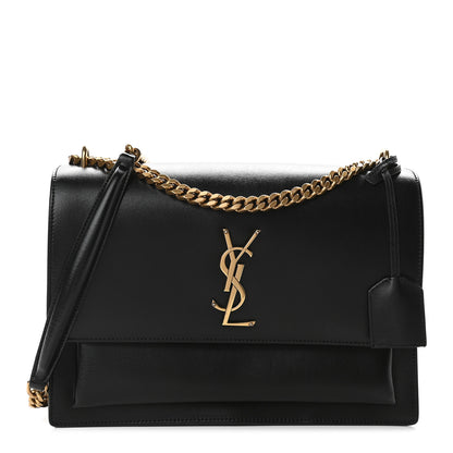 Saint Laurent Calfskin Large Monogram Sunset Black 1 of 8