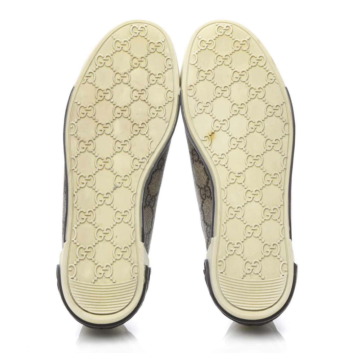GG Monogram Web Womens Script Sneakers 37 Brown