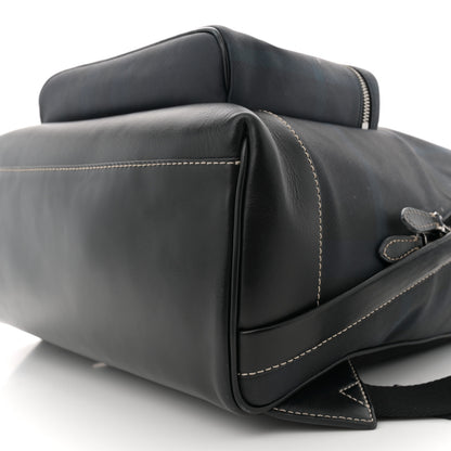 Burberry E-Canvas Check Jett Backpack Navy Blue 9 of 12