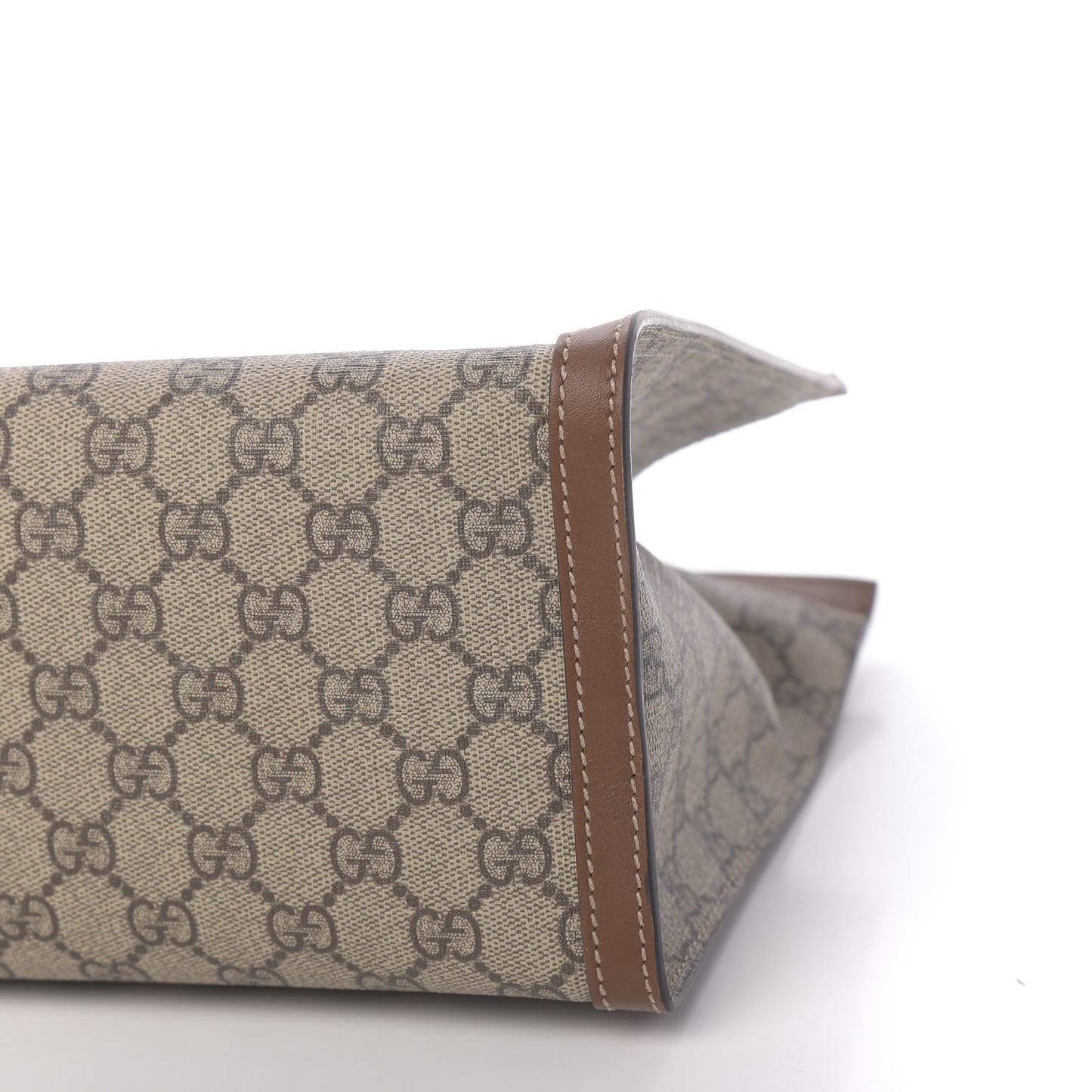 GG Supreme Monogram Medium Padlock Tote Beige Cuir