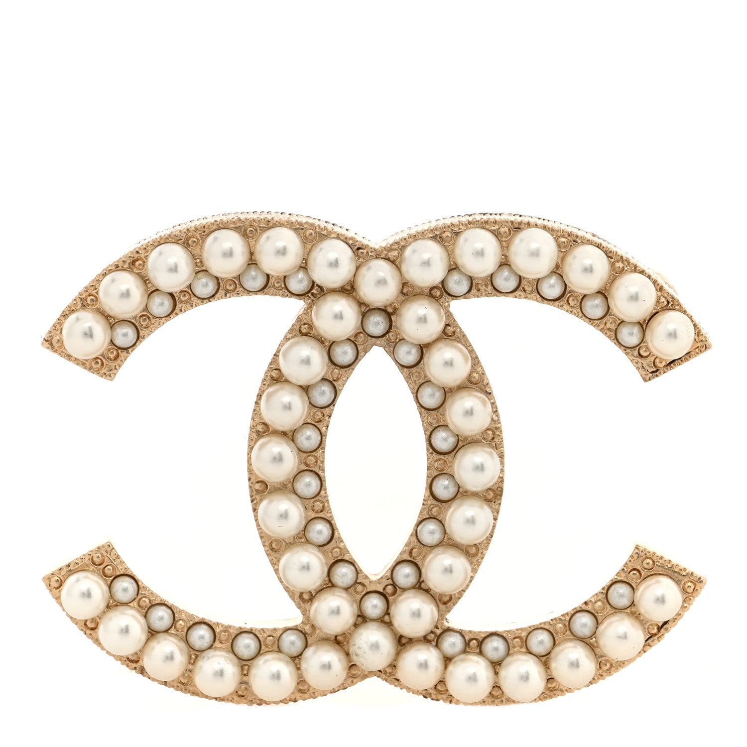 Chanel Pearl CC Brooch Light Gold 1 of 3