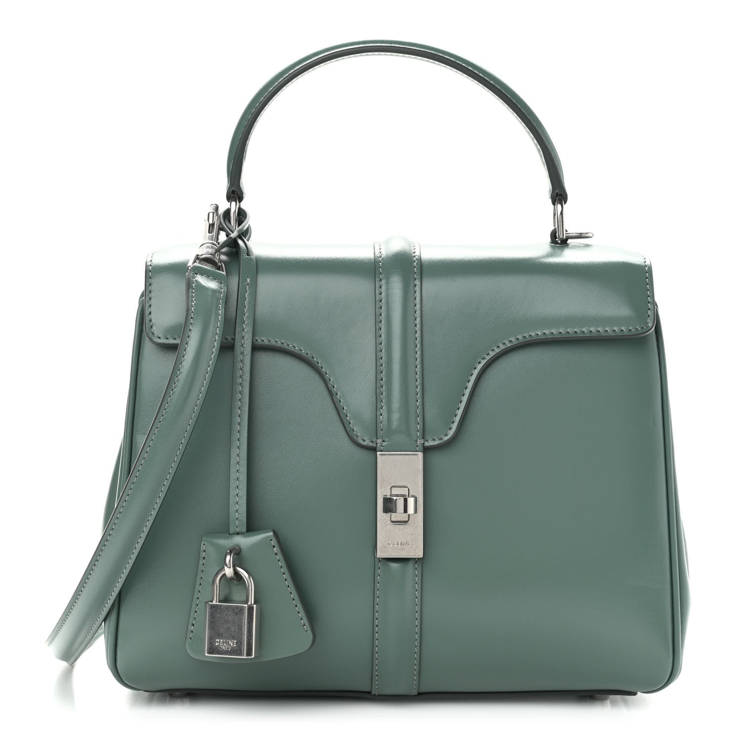 Celine Satinated Calfskin Small 16 Top Handle Bag Celadon 1 of 11