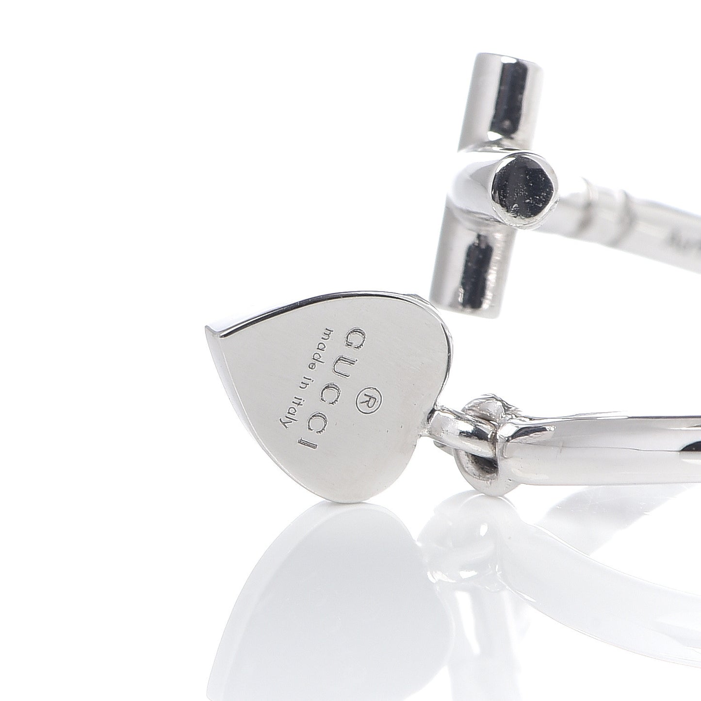 18K White Gold Cross and Heart Ring 51 5.75