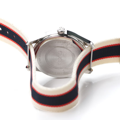 Gucci Stainless Steel Nylon 38mm G-Timeless Web Quartz Watch White 4 of 5