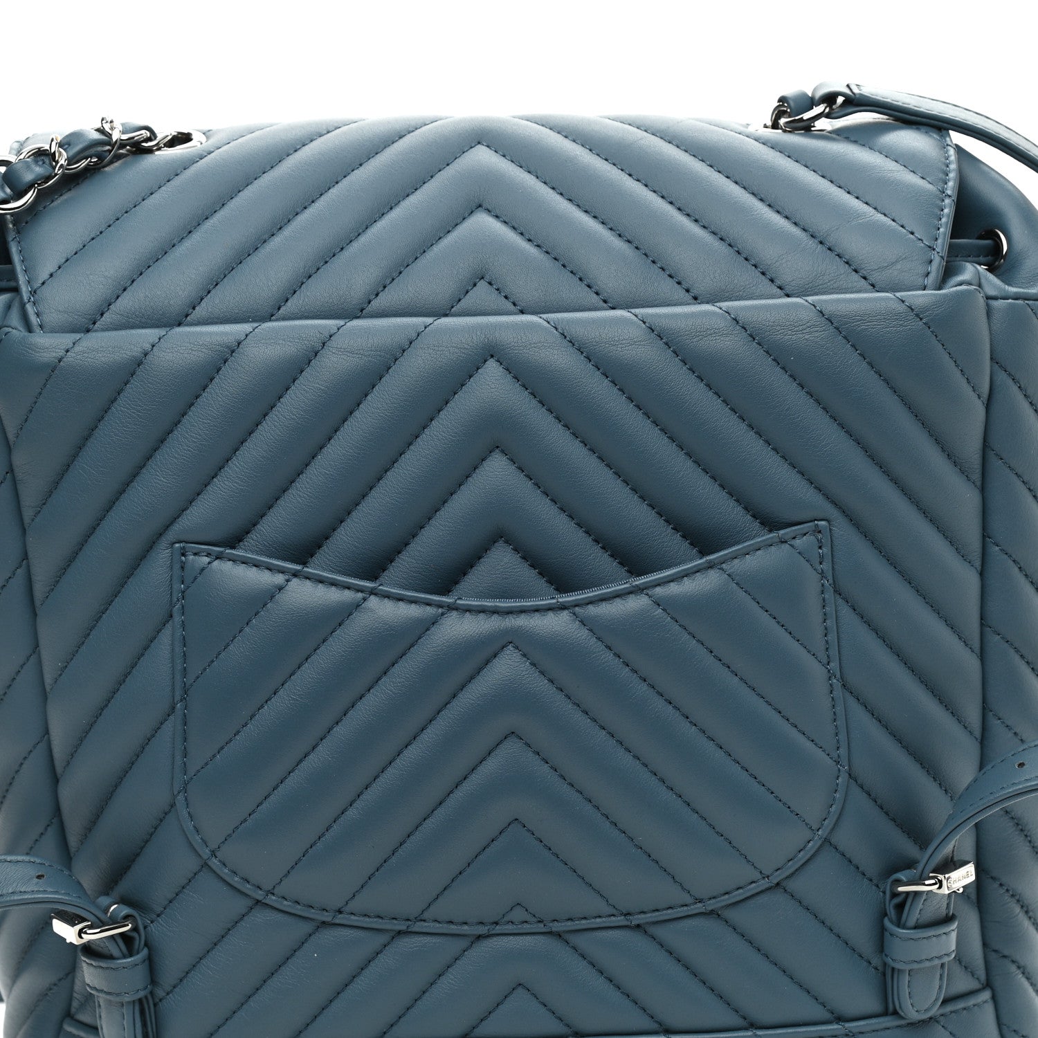 Chanel Calfskin Chevron Quilted Large Urban Spirit Backpack Light Blue 9 of 9
