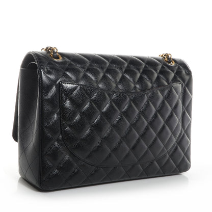Chanel Caviar Quilted Maxi Double Flap Black 3 of 8