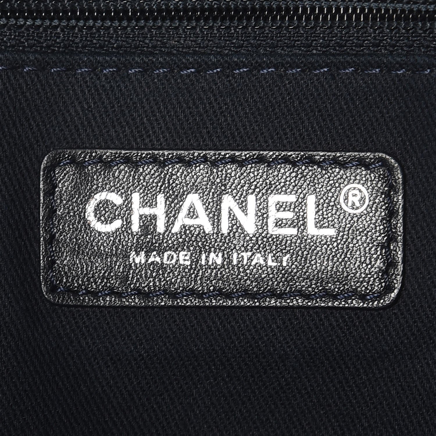 Chanel Denim Large Deauville Tote Dark Blue 6 of 7