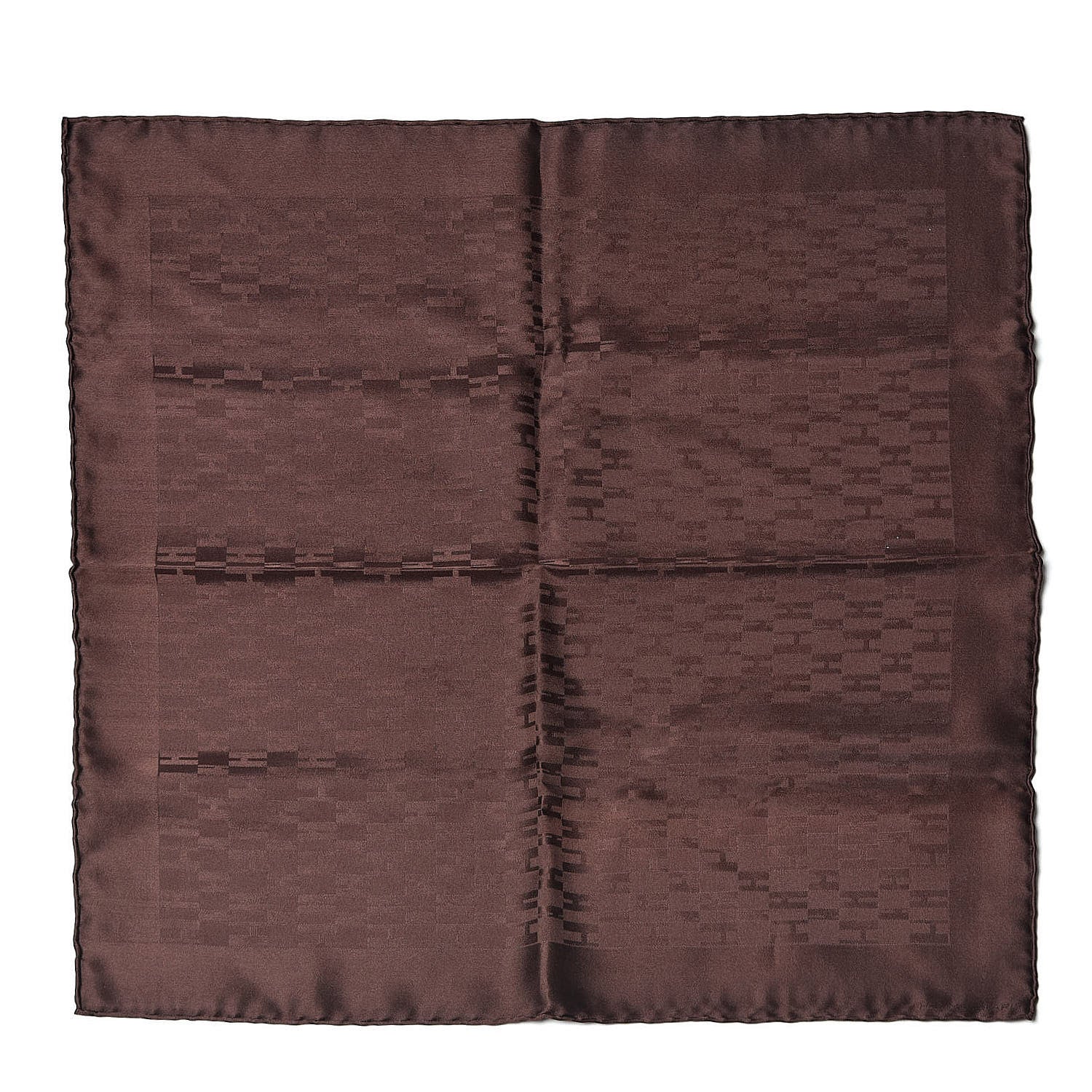 Hermes Silk Faconnee Pocket Square 1 of 3