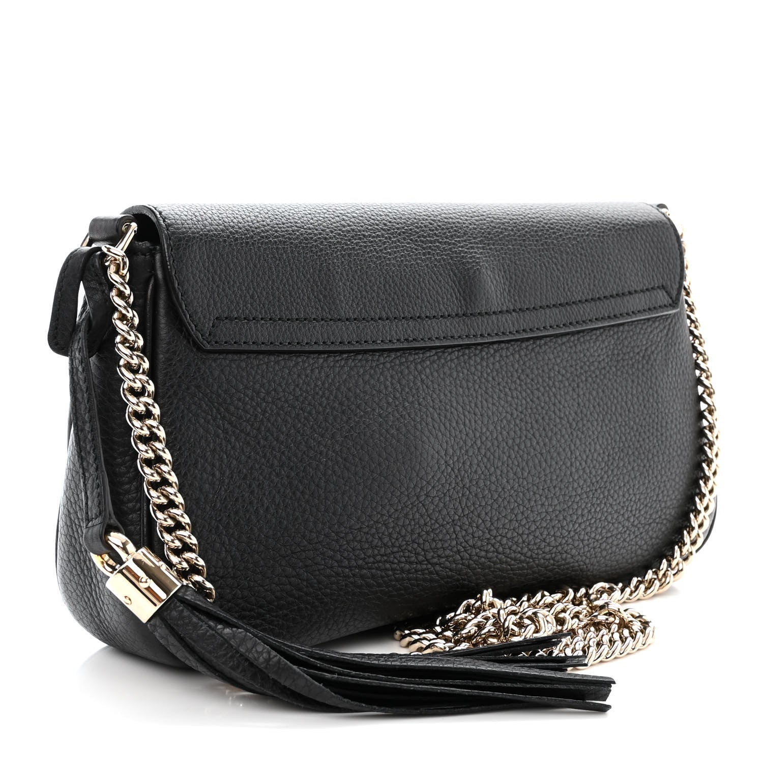 Gucci Pebbled Calfskin Medium Soho Flap Crossbody Black 3 of 11