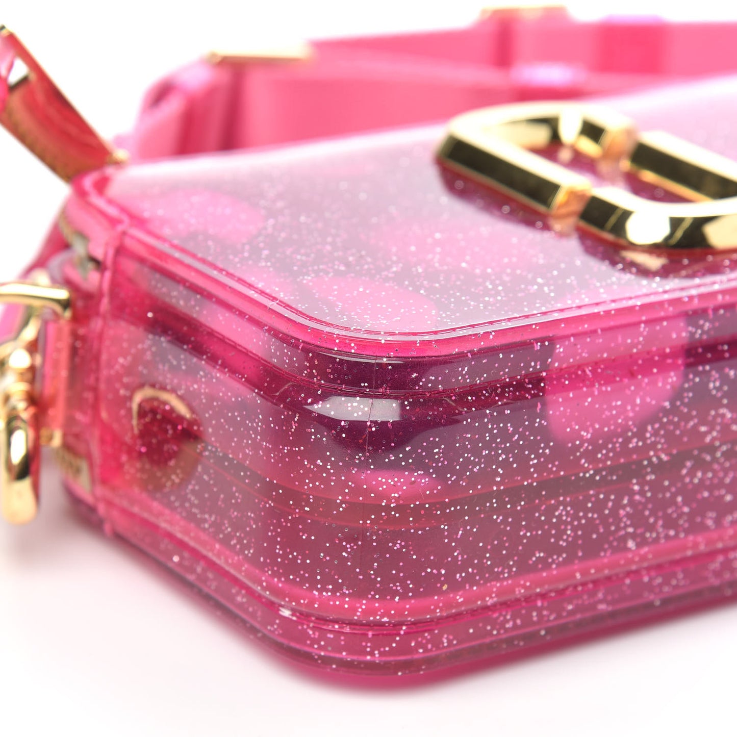Jelly Glitter Small Snapshot Camera Bag Pink