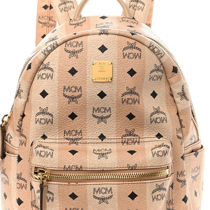 MCM Striped Visetos Small Stark Backpack Beige 9 of 12