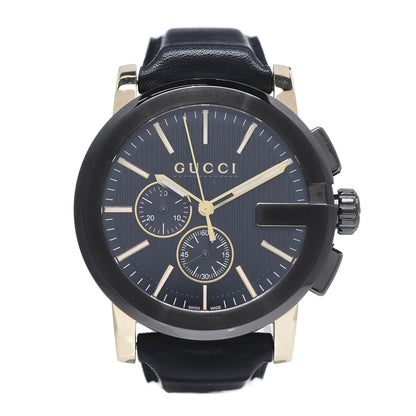 Gucci PVD Stainless Steel Calfskin 44mm G-Chrono Quartz Watch Black 1 of 6